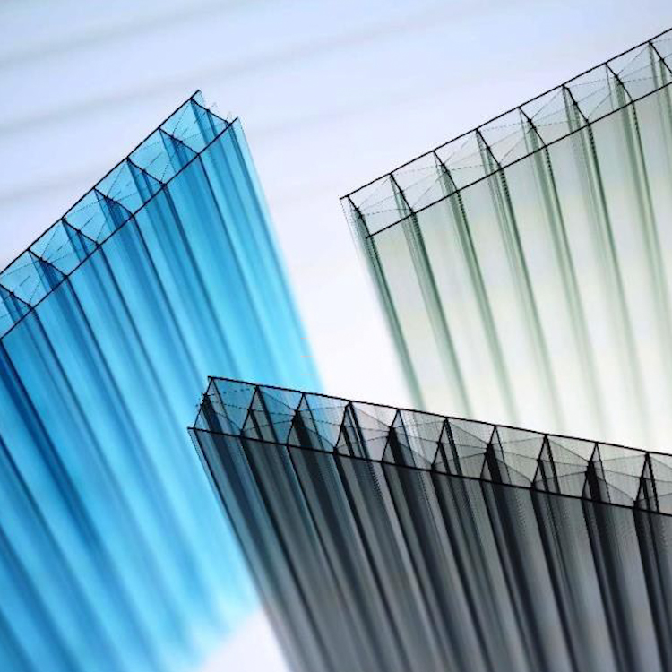 Twin-wall Hollow PC Transparent Roofing Sheet Easy Clean Hollow Polycarbonate Sheets 